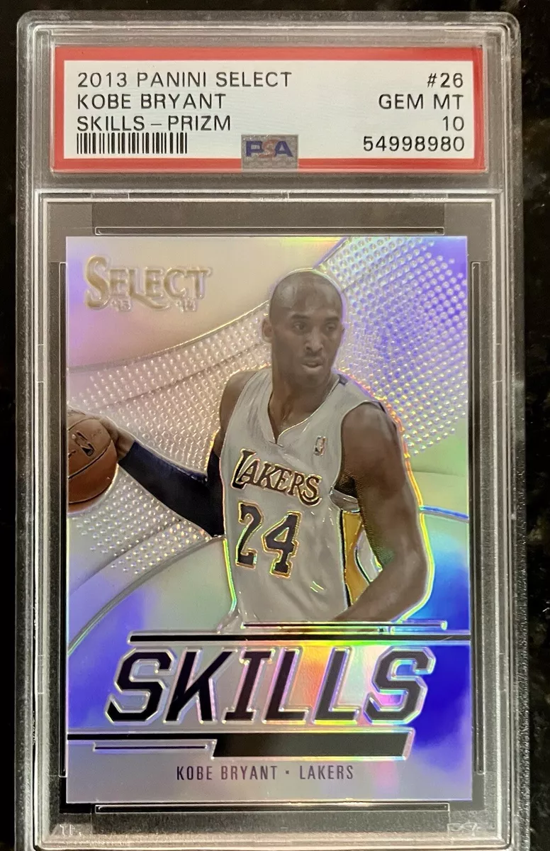 2013 Kobe Bryant Panini Select Skills Silver Prizm Card #26 PSA 10 Gem MT Pop 14