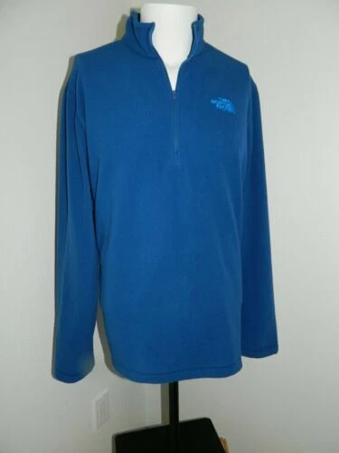 The North Face Men Royal Blue Pull Over Fleece Jacket sz XL