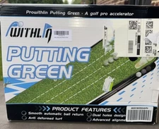 WITHLIN Putting Green NEW IN BOX (box Damaged) W/ Automatic Ball Return