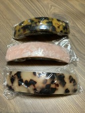 Set of 3 Barrettes with French Clasp 3.5 " - Rectangular Shape - NEW