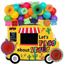 50Pcs Mexican Fiesta Religious Halloween Trunk or Treat Decorations Kit  Jes...
