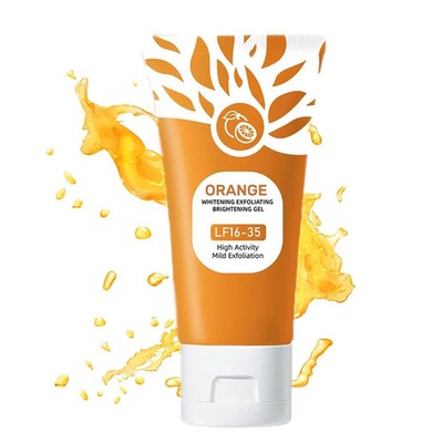 Orange Enzymes Exfoliating Gel, Organic Face and Body Exfoliating Scrub Gel,