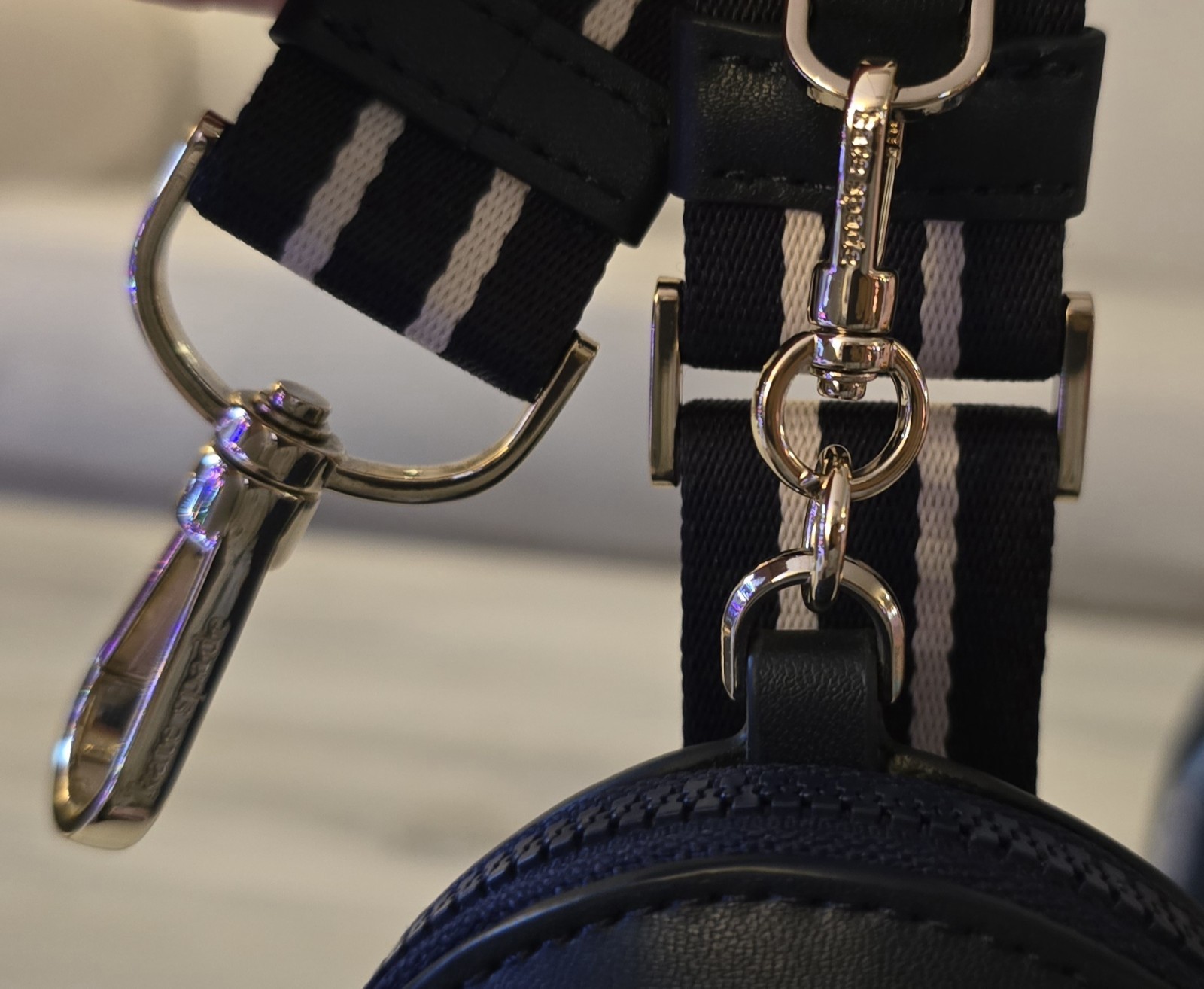 Kate Spade Rosie Tennis Racquet and Ball Small Nylon Duffle Crossbody Bag Purse thumbnail 10