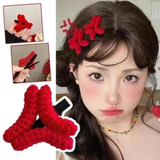 Angry Hairpin Duckbill Clip Crochet Woolen Headdress Clip D1P0 P6E9 O8B6 Y5Z1