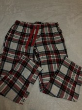 Old Navy Plaid Pajama Pants Lounge Sleepwear Elastic Waist Drawstring Red Blue