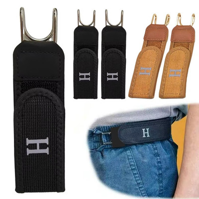 Taktischer Metallhaken elastischer Gürtel Unisex schnallenlos unsichtbar Taillengürtelverschluss