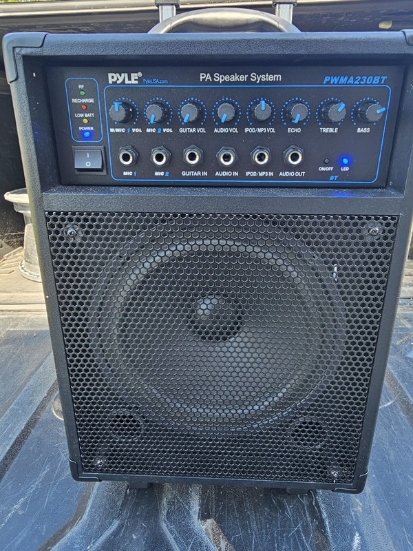 Pyle PWMA230BT Portable Bluetooth Speaker, PA, KARAOKE, Guitar Amplifier Mic 🎤 