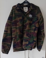 Unisex Vans Camouflage Lightweight Jacket Green Size Small Short Military Coat