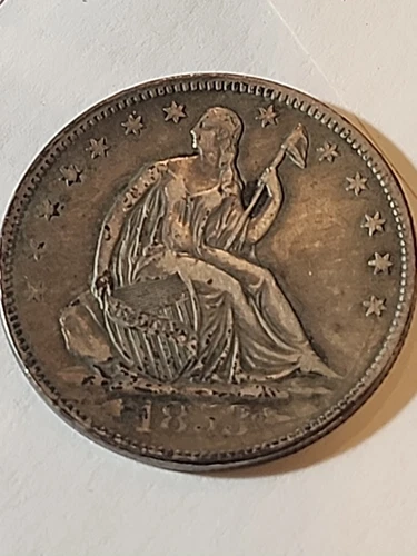 1853 Arrows and Rays Seated Liberty Half Dollar Choice Very Fine VF (R68)