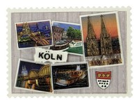 KöLn Magnet Postkartenstil Stadtmotiven