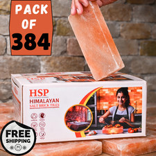 Himalayan Pink Salt Bricks 8x4x0.75, Pack of 384  Natural Salt Tiles Spa Wall