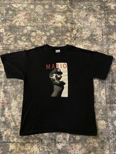 Vintage 2007 Super Mario Scar Face Nintendo Video Game Black Large T-Shirt