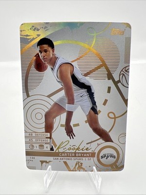 2025-26 Topps Match Attax White Foil CARTER BRYANT Rookie #134 RC Spurs 