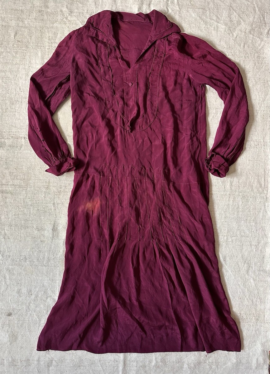 1920s Antique Pink Burgundy Silk Flapper Dress As Is Women's Small | eBay 1920s Antique Pink Burgundy Silk Flapper Dress As Is Women's Small | eBay
