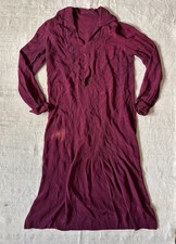 1920s Antique Pink Burgundy Silk Flapper Dress As Is Women  s Small