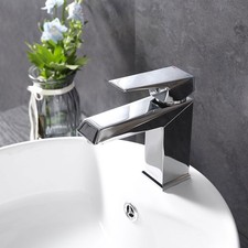 Aquaterior Bathroom Sink Basin Faucet Single Handle Vanity Sink Mixer Tap Chrome