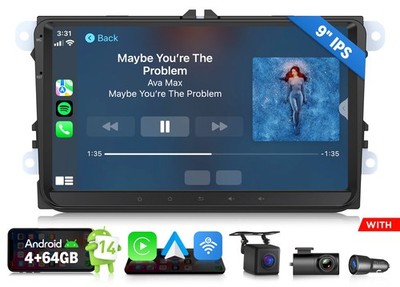 Eonon VWX7A Android 14 4+64GB 9 Zoll für VW Golf Autoradio CarPlay GPS Navi WiFi