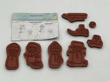 Unmounted Repositionable Red Rubber Stamps By Unity Stamp Co Snow Way Bn