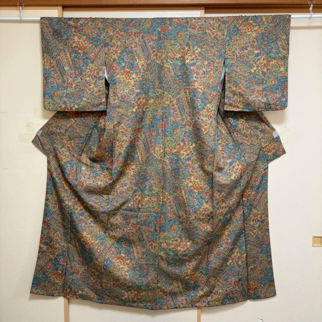 Kimono Washable Small Pattern Polyester 161cm Jap… - image 7