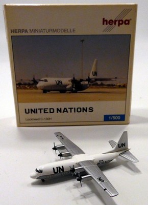 Nr. 0644 Herpa Wings 504935 United Nations Lockheed C-130H  1:500