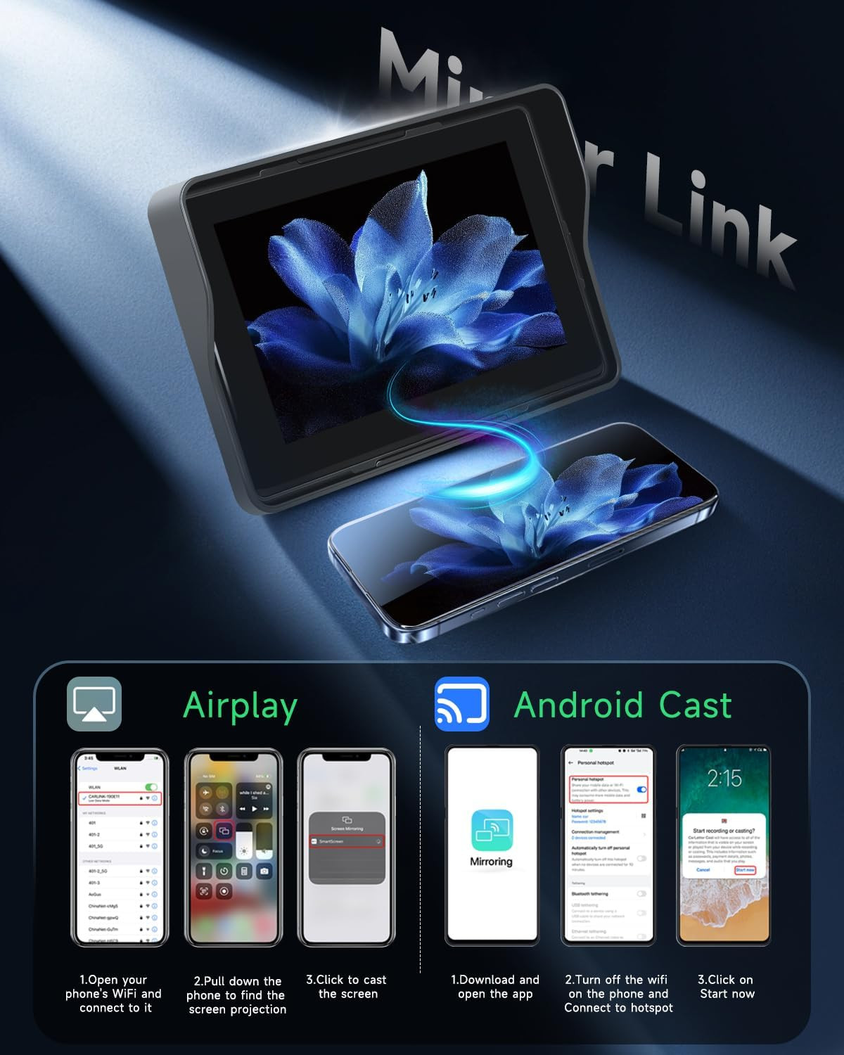 Wireless Carplay Motorbike Navi Android Auto, Autoradio Portatile Da 5 Pollici T - 3
