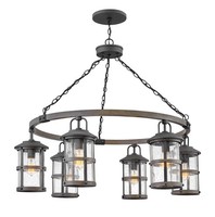 HäNgelampe AußEn Groß Ø 95 Cm Alu Glas Verstellbar 6X E27 Leuchte Veranda