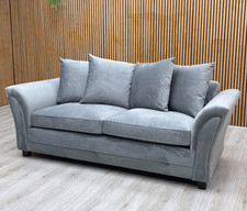Very 'Leila' 3 Seater Sofa Grey Fabric Family Lounge Comfort Seating RRP £649