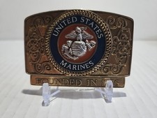 2008 USMC "FOUNDED IN 1775" BELT BUCKLE BRADFORD EXCHANGE MARINE CORPS