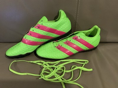 Adidas Ace 16.4 Astro Turf Fußballschuhe - grün und pink UK 10