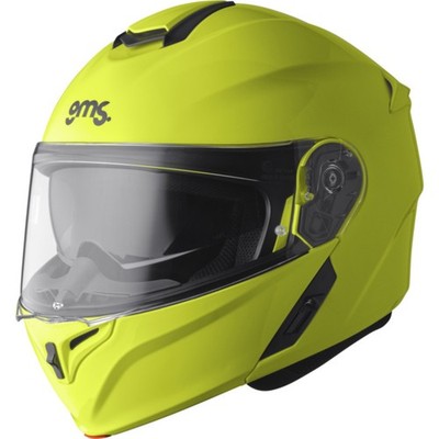 GMS - Motorrad Klapphelm S - Aperio - P/J-Helm mit Sonnenblende fluogelb