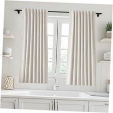 Black Out Curtains 54 Inch Long Linen 52"W x 54"L Pack of 2 01 Cream