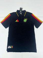 Adidas Jamaica x Bob Marley DNA Polo Shirt Men's Black Cotton Soccer JY5217