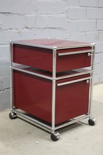USM Haller Roll-Container Rollwagen bordeaux-rot 2 Auszüge Regal Ablage Rolli