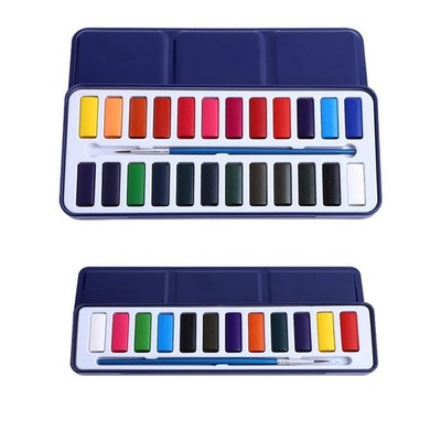 Aquarellfarbe mit Pinsel helle Farbschattierung Mischen Färben Kunstbedarf
