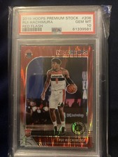 Rui Hachimura 2019-20 Panini NBA Hoops #206 Red Flash Prizm (RC) PSA 10 Wizards