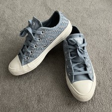 Pre-owned Excellent Condition Converse All Star Low Blue Sneakers Women Size 6