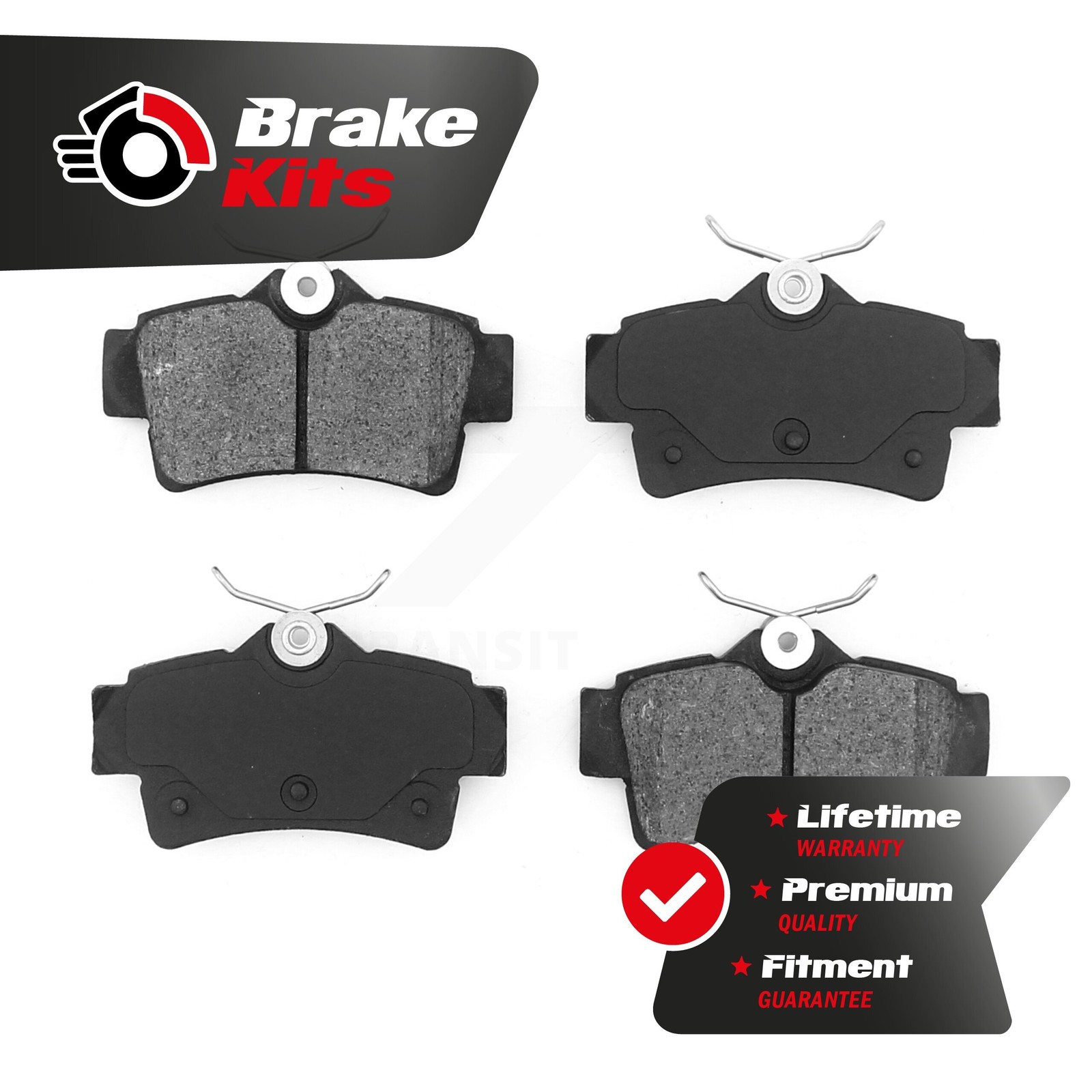 Rear Semi-Metallic Brake Pads Set For 1994-2004 Ford Mustang Base GT Mach 1 GTS
