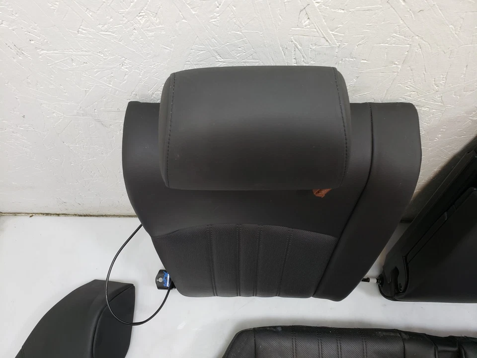 ✅ CONJUNTO DE ASSENTOS TRASEIROS AQUECIDOS TRASEIROS INTERIORES MERINO COURO PRETO BMW F10 M5 12-16 FABRICANTE DE EQUIPAMENTO ORIGINAL - Imagem 4 de 4