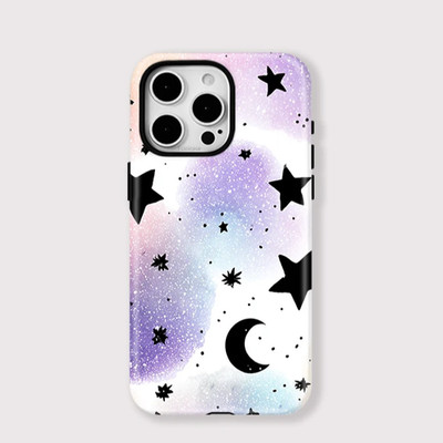 Mond Sterne Himmlische Traumkunst iPhone 17 16 15 14 13 12 11 Pro Max Hülle