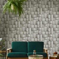 Vliestapete Grafik 3D-Effekt Holzoptik Kacheln Creme Braun 35385 (4,87€/1Qm)