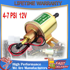 12V Universal Electric Fuel Pump Diesel Gas Inline Low Pressure HEP-02A 4-7PSI