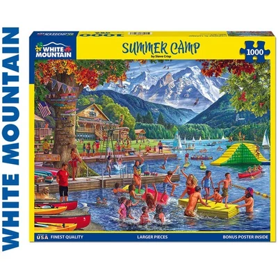 WHITE MOUNTAIN PUZZLES Sommerlager 1000 Teile Super Deluxe Puzzle WHITE MOUNTAIN 2028pz