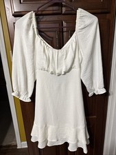 Speechless Size XSmall Puff Sleeve White Dress
