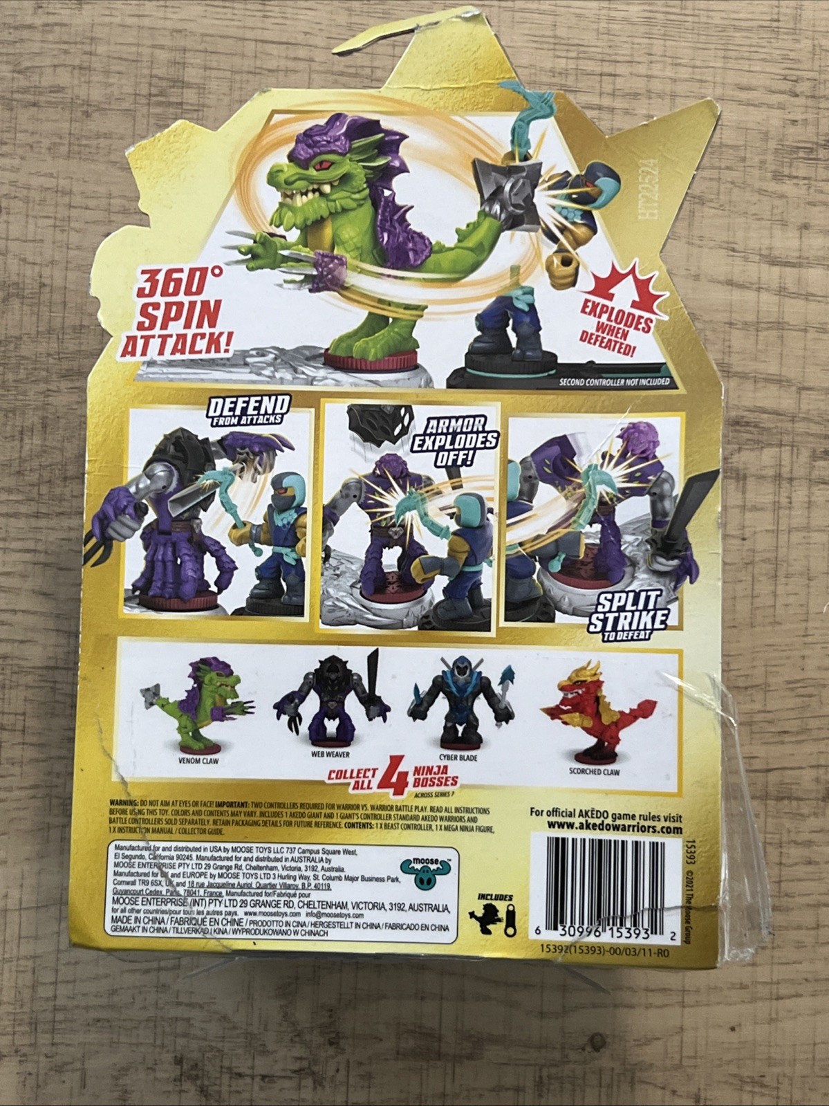 Legends of Akedo Ninja Boss Scorched Claw Battling Figure w Armor-  Missing Part