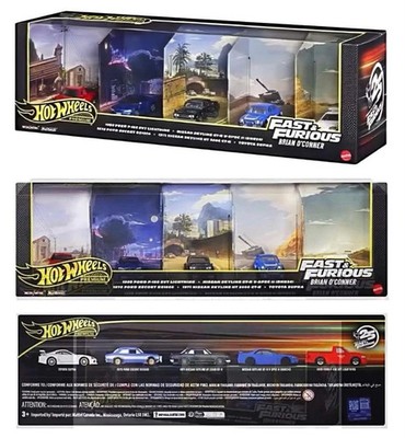2026 Hot Wheels Diorama Fast & Furious Box Brian O'Conner (Set of 5 cars) - NEW