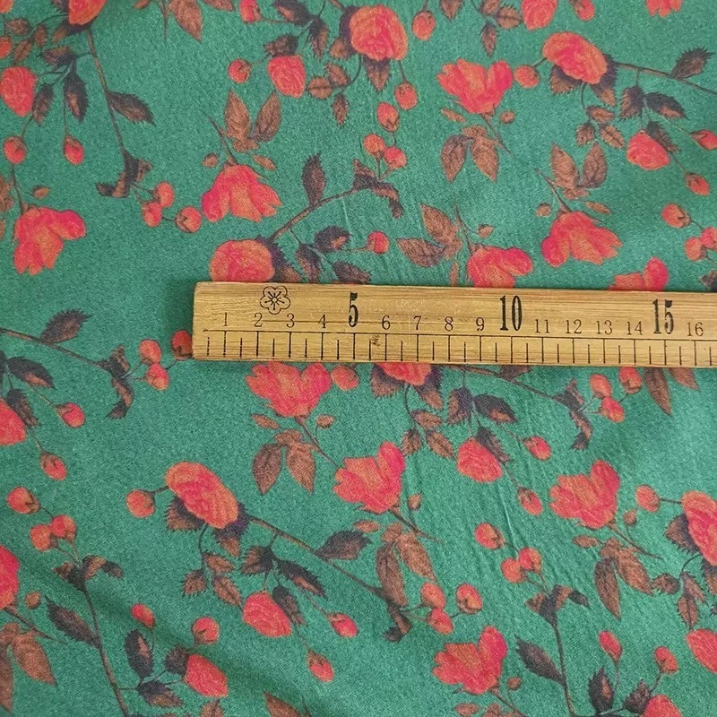 Vestido de tela viscosa estampado digital por yarda material calidad Foto 4 de 4