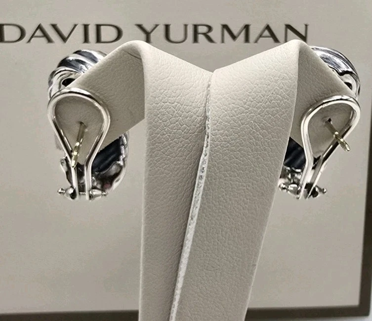 Pre-owned David Yurman STERLING Shrimp CLASSIC Earrings 1" LONG - Image 3 of 4