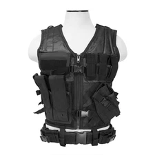 NcSTAR CTV2916B Tactical Vest with Holster, Heavy Duty - Regular - Black