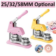 25/32/58MM Manual Badge Pin Button Maker DIY Badges Making Machine Set New