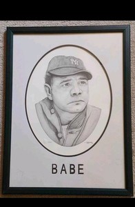 Babe Ruth framed Lithograph New York Yankees